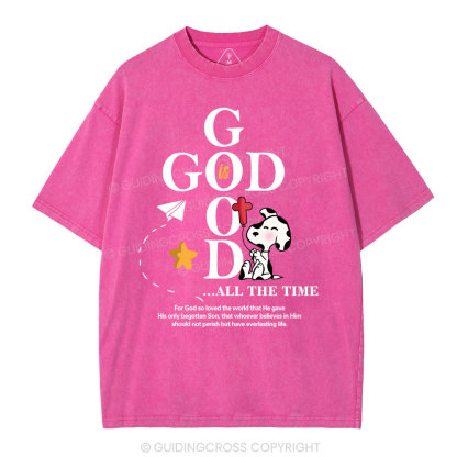 God Is Good Bible Christian Washed T-Shirt