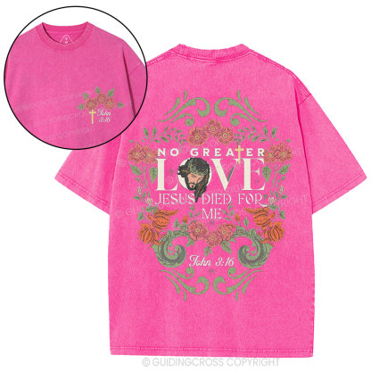 No Greater Love Christian Washed T-Shirt