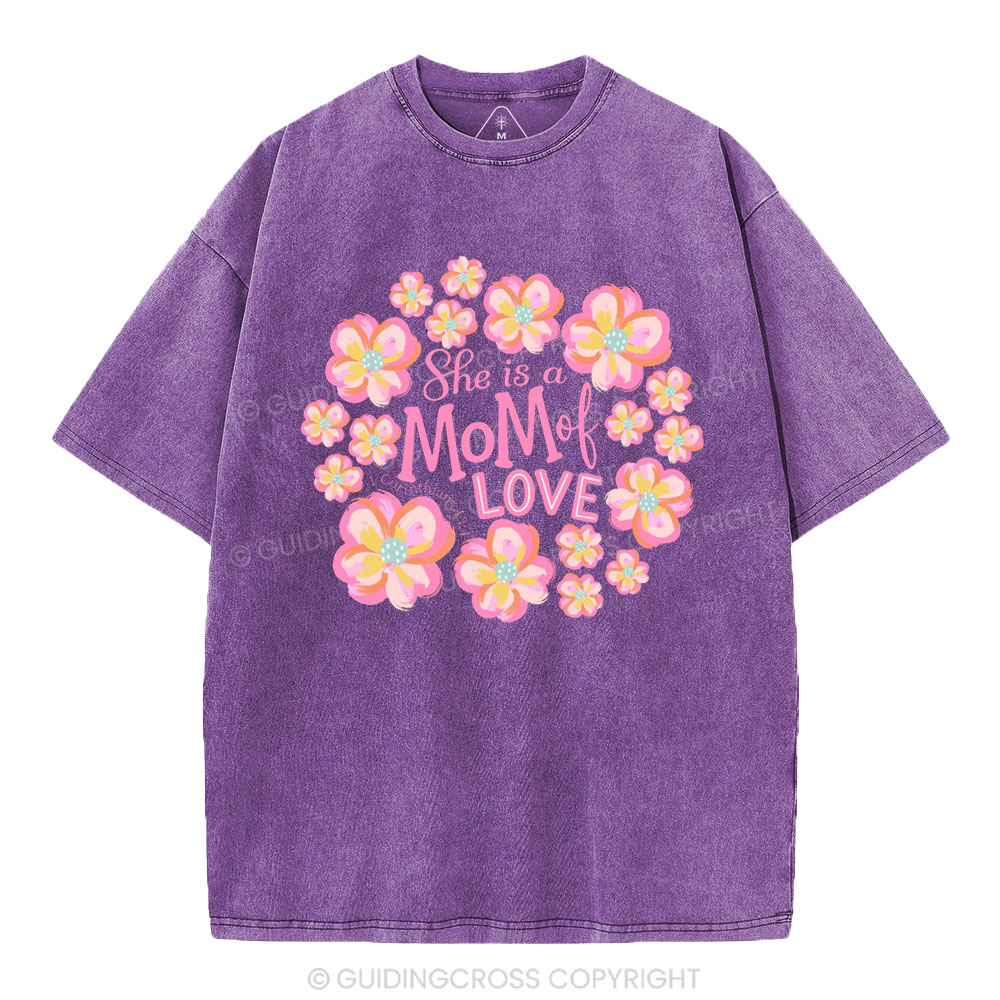 She Is Mom Of Love Christian Washed T-Shirt