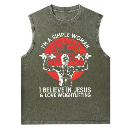 I'm A Simple Women I Believe In Jesus Christian Tank Top
