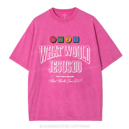 WWJD Christian Washed T-Shirt