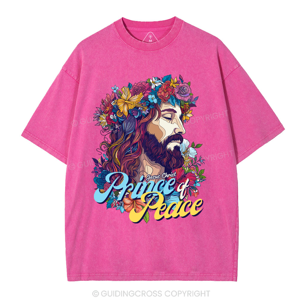 Jesus Christ Prince Of Peace Christian Washed T-Shirt