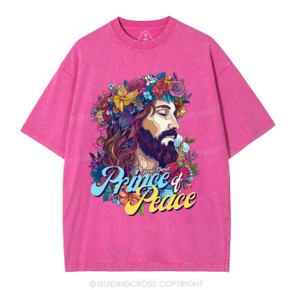 Jesus Christ Prince Of Peace Christian Washed T-Shirt