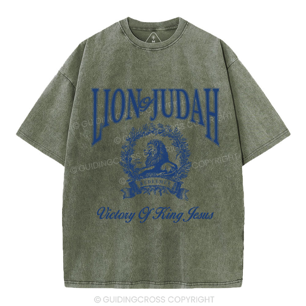 Lion Of Judah Christian Washed T-Shirt