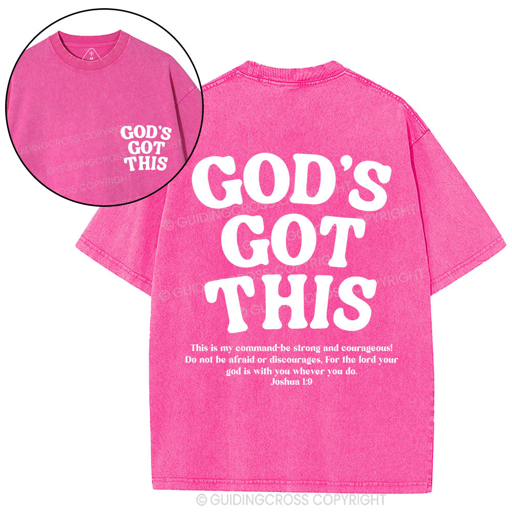 God's Got This Christian Washed T-Shirt