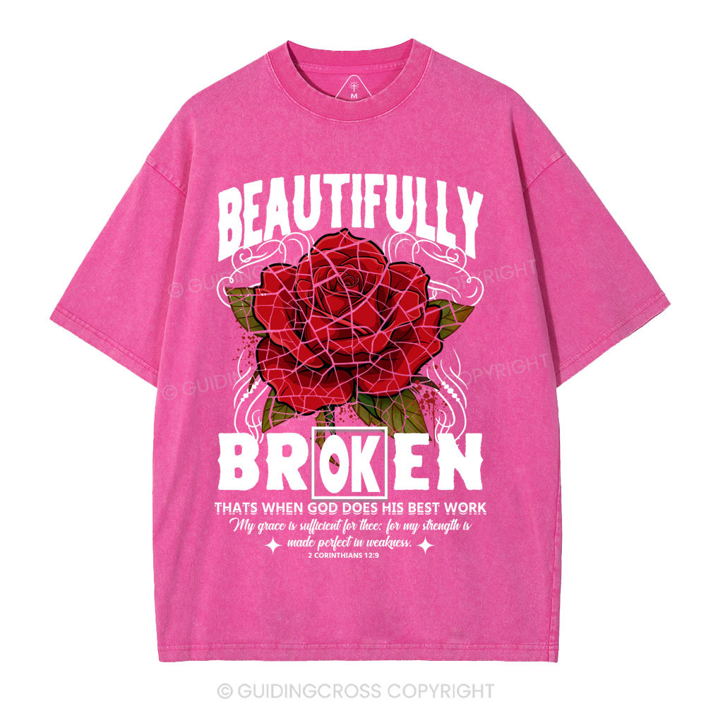 Beautifully Broken Christian Washed T-Shirt