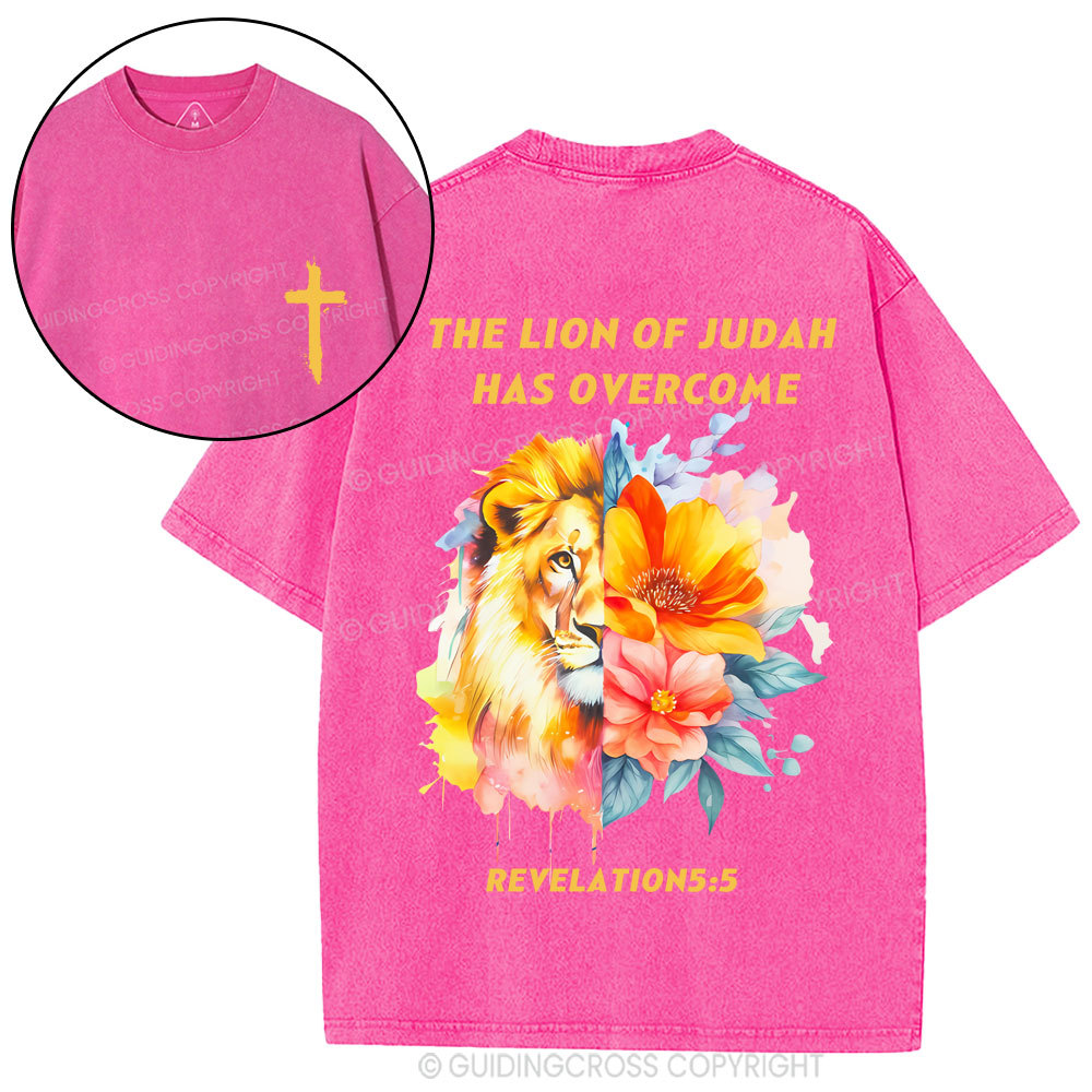 The Lion Of Judah Christian Washed T-Shirt