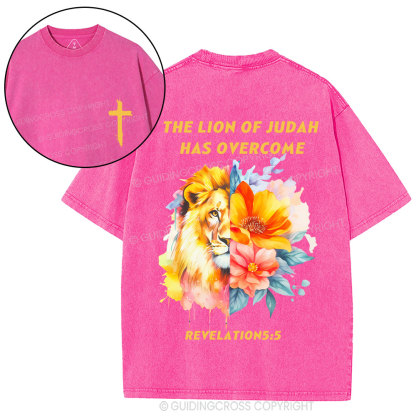The Lion Of Judah Christian Washed T-Shirt