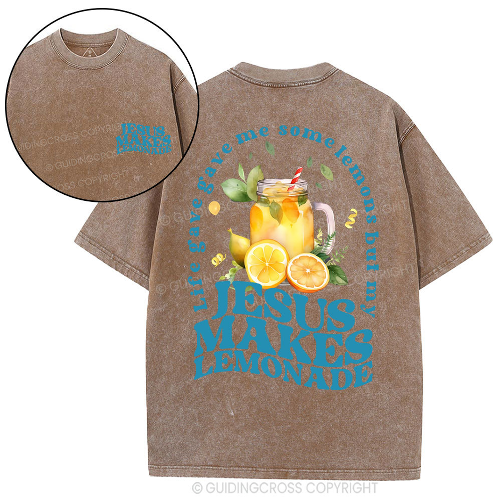 Jesus Makes Lemonade Christian Washed T-Shirt