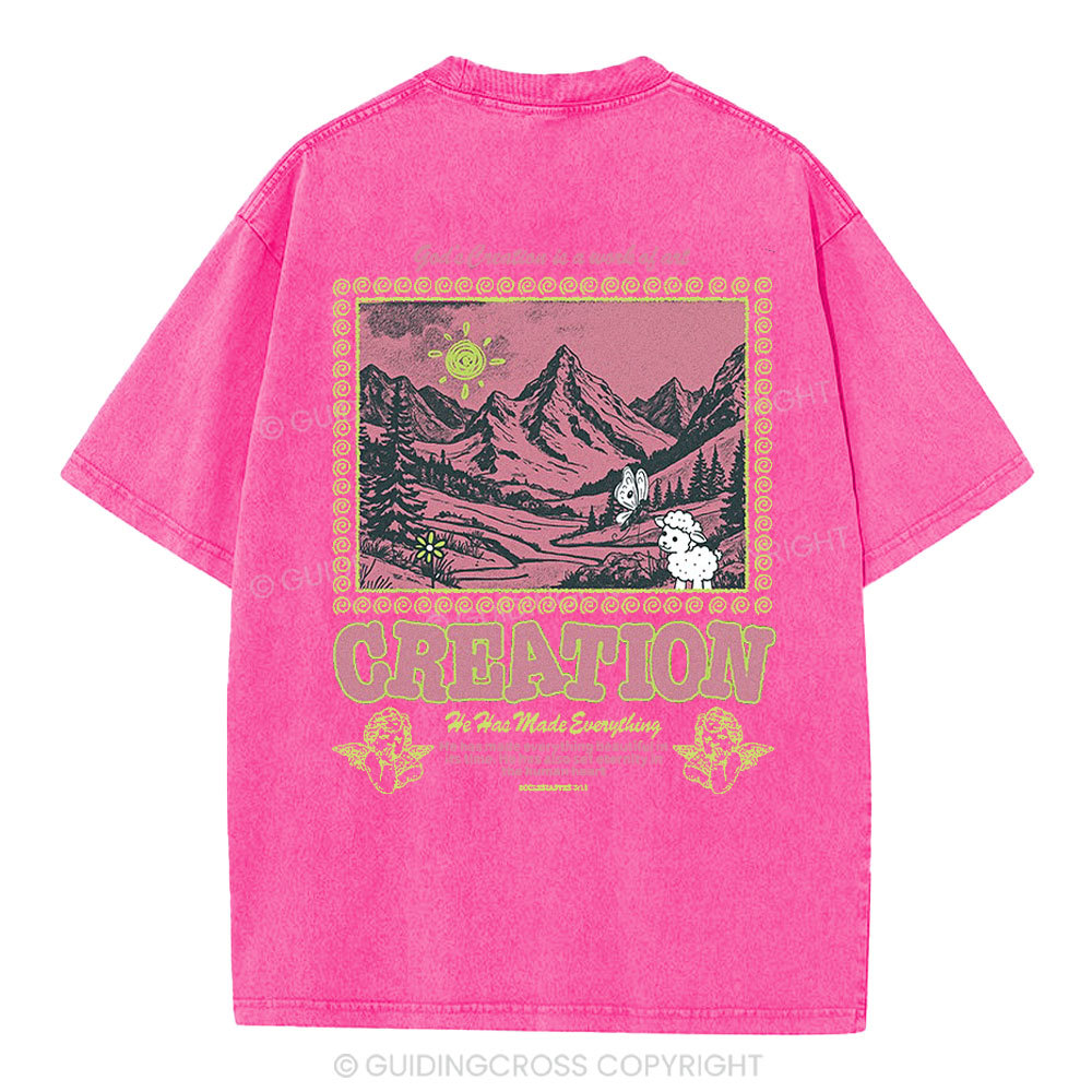 God's Creations Is A Work Of Art Christian Washed T-Shirt