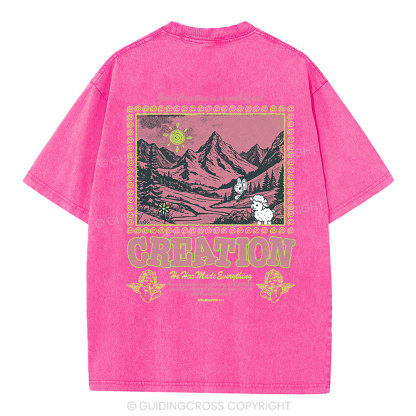 God's Creations Is A Work Of Art Christian Washed T-Shirt