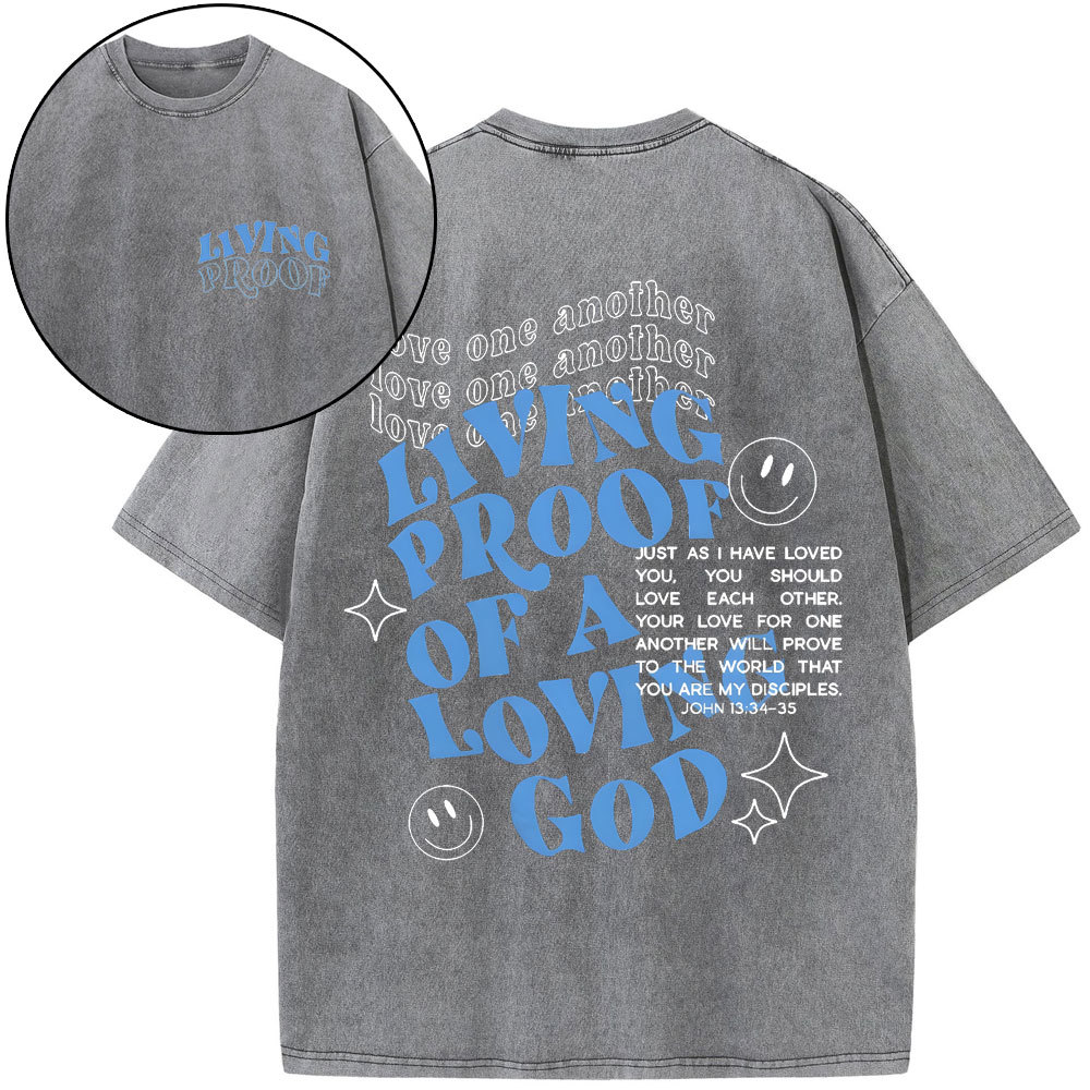 Love One Another Christian Washed T-Shirt