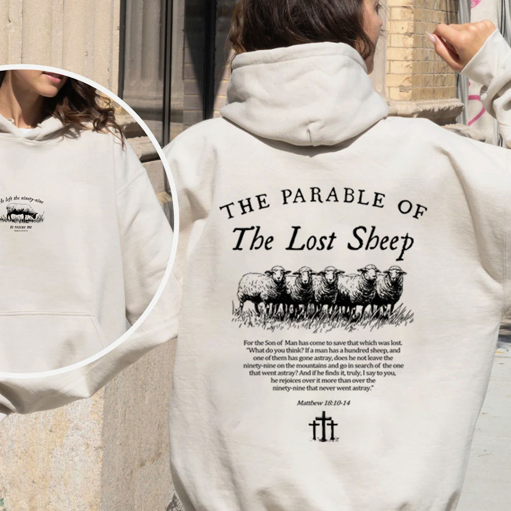 The Parble Of THe Lost Sheep Christian Fleece Hoodie Set