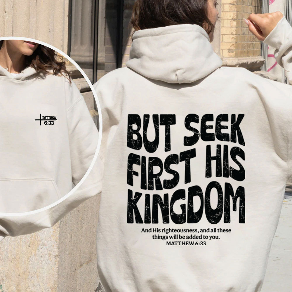 But Seek First His Kingdom Christian Fleece Hoodie Set