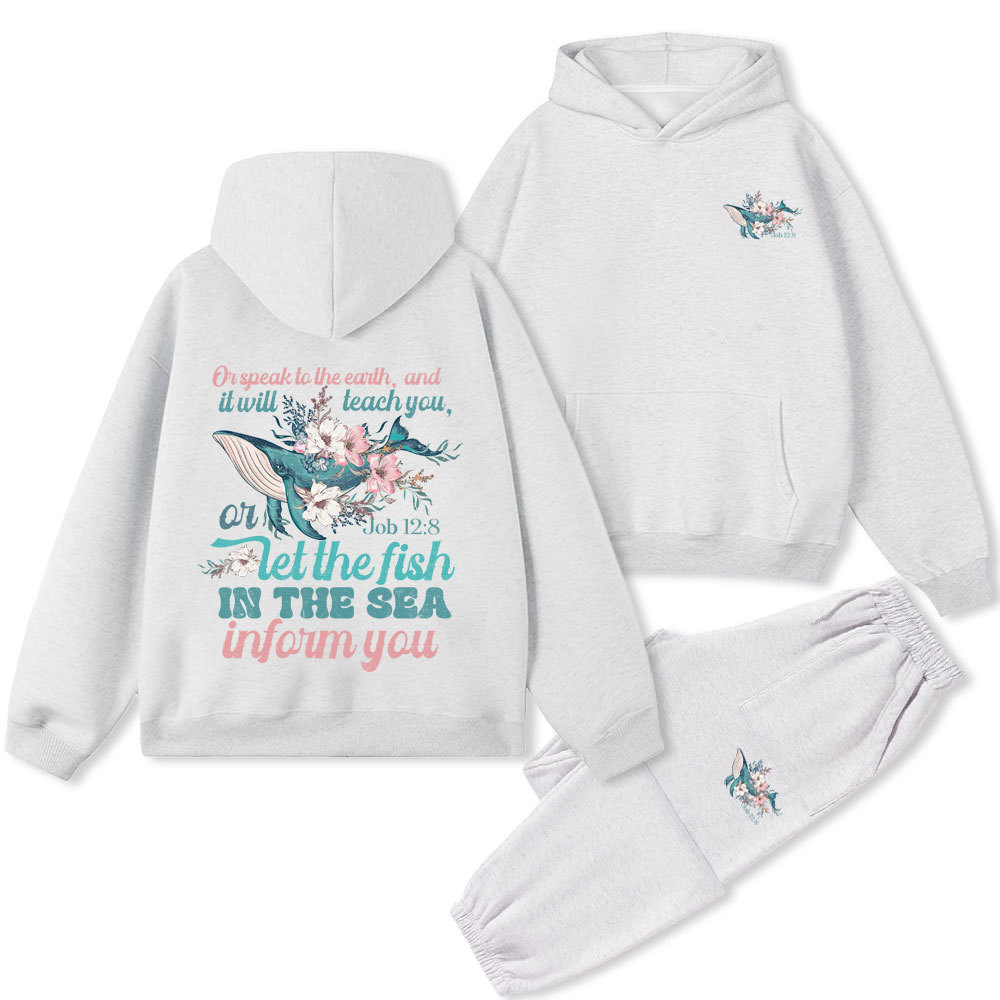 Or Speak To The Earth Christian Premium Fleece Hoodie Set
