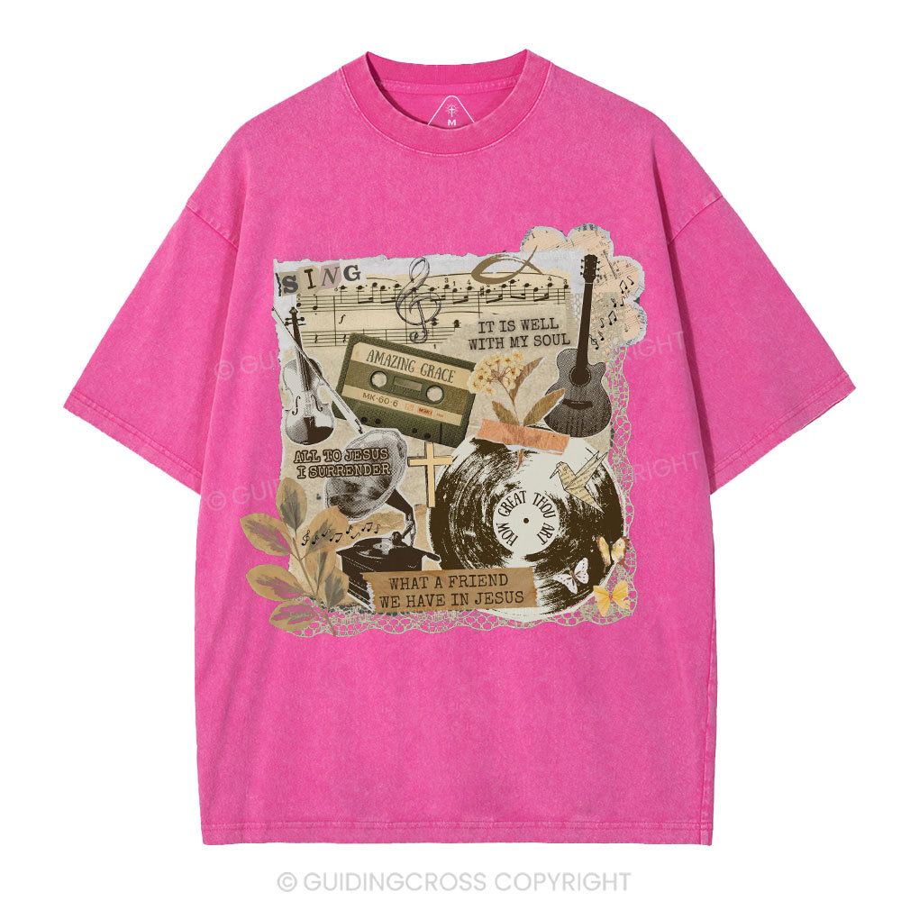 It Is Well With My Soul Christian Washed T-Shirt