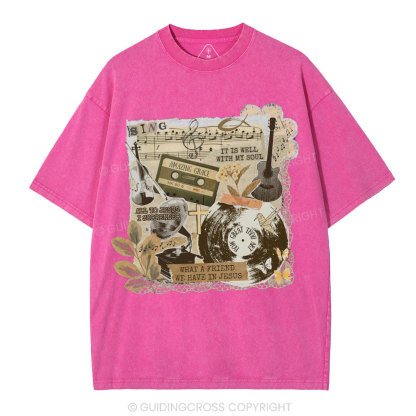 It Is Well With My Soul Christian Washed T-Shirt