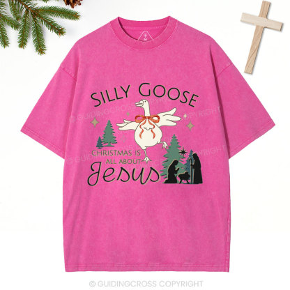 Christmas Is All About Jesus Christian Christmas Washed T-Shirt