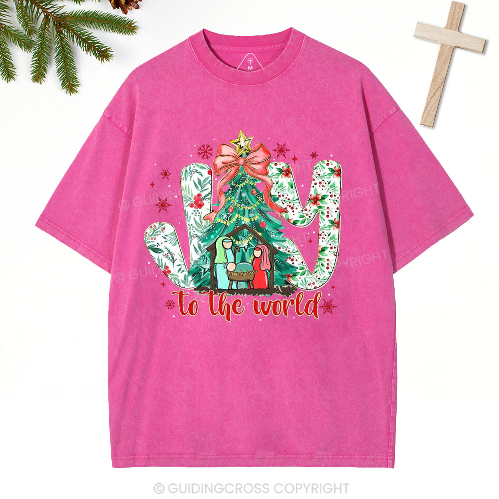Joy To The World Christian Washed T-Shirt