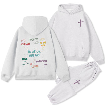 In Jesus You Are Christian Premium Fleece Hoodie Set