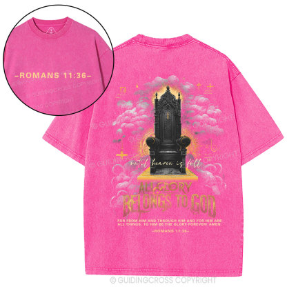All Glory Belong To God Christian Washed T-Shirt
