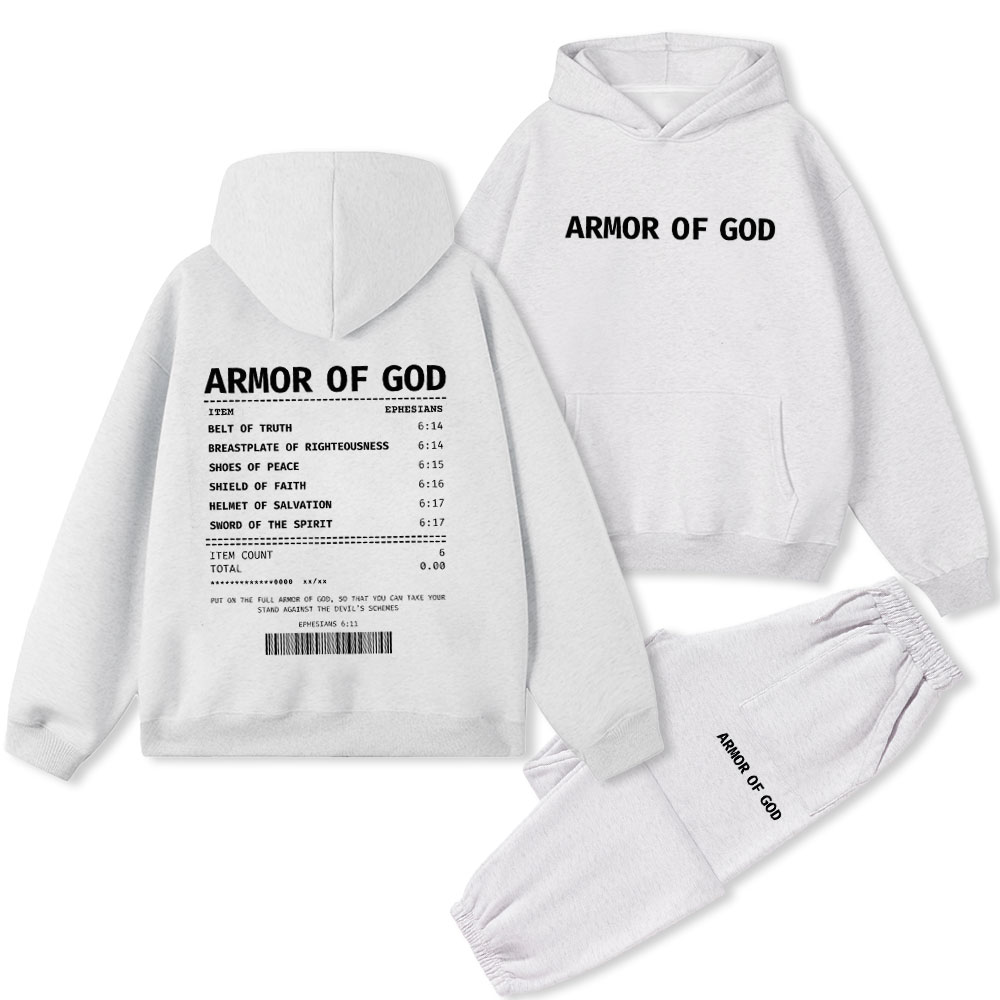 Armor Of God Christian Premium Fleece Hoodie Set