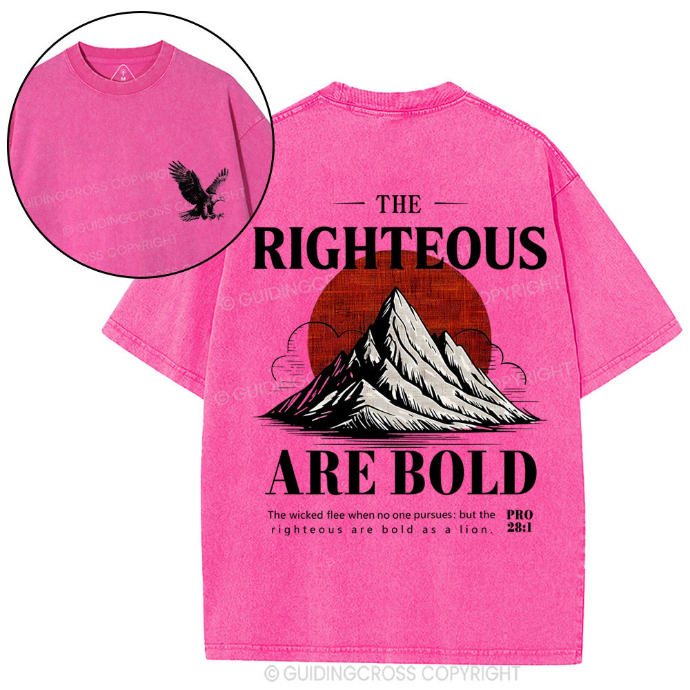 The Righteous Are Bold Chrsitian Washed T-Shirt