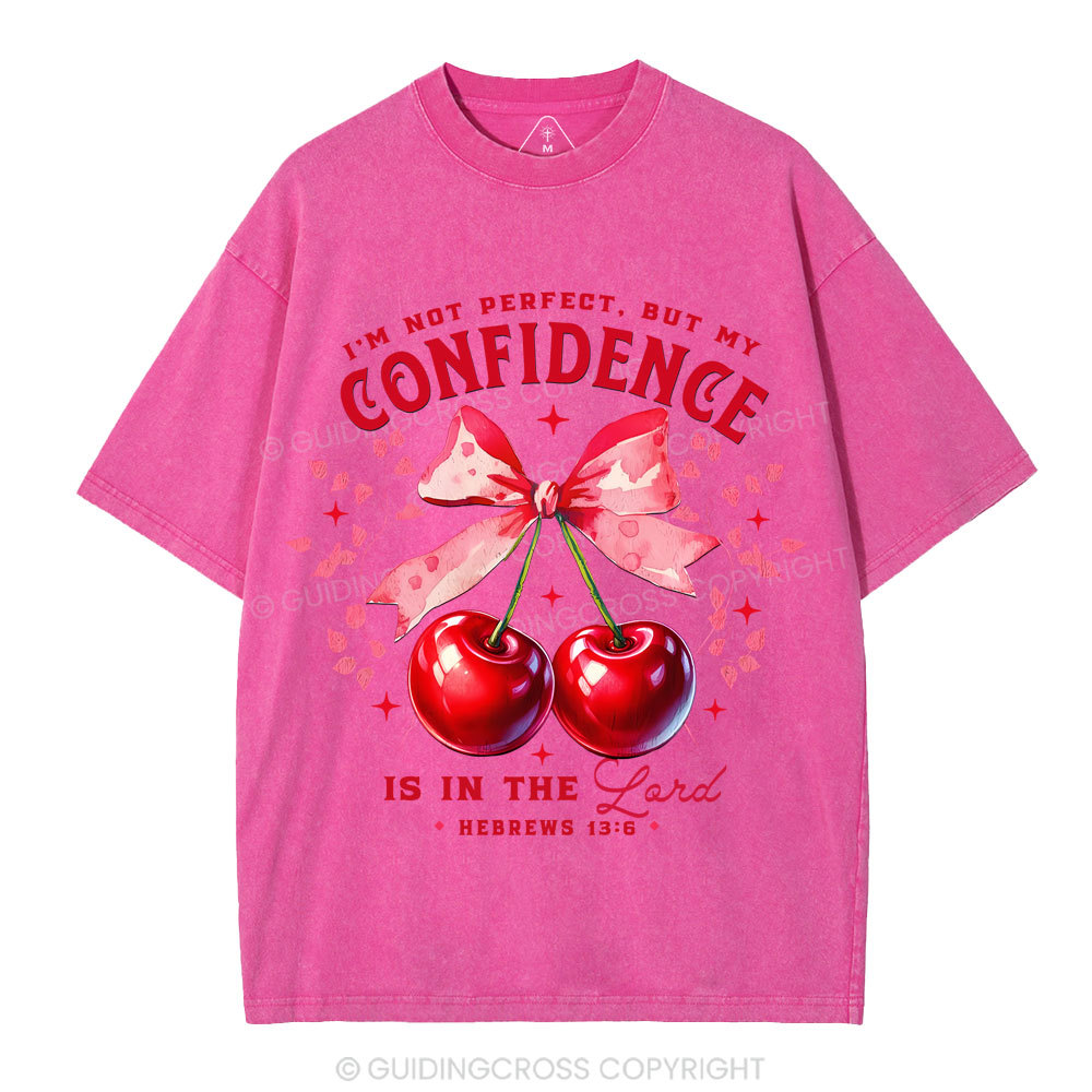 I'm Not Perfect But My Godfidence Is In The Lord Christian Washed T-Shirt