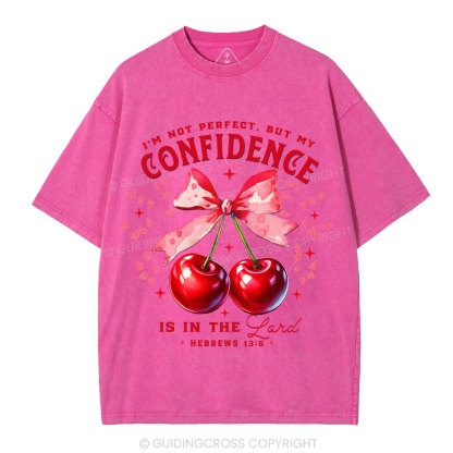 I'm Not Perfect But My Godfidence Is In The Lord Christian Washed T-Shirt