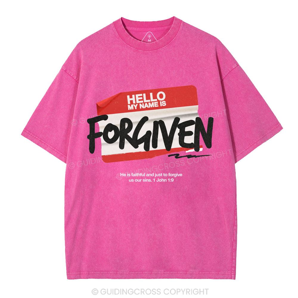 My Name Is Forgiven Christian Washed T-Shirt