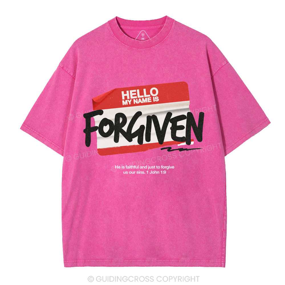 My Name Is Forgiven Christian Washed T-Shirt
