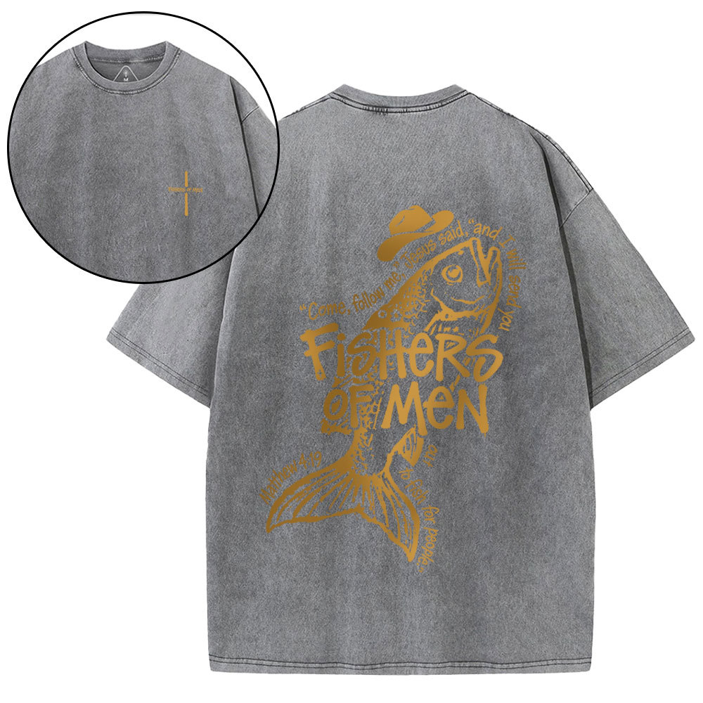 Fsihers Of Man Christian Washed T-Shirt