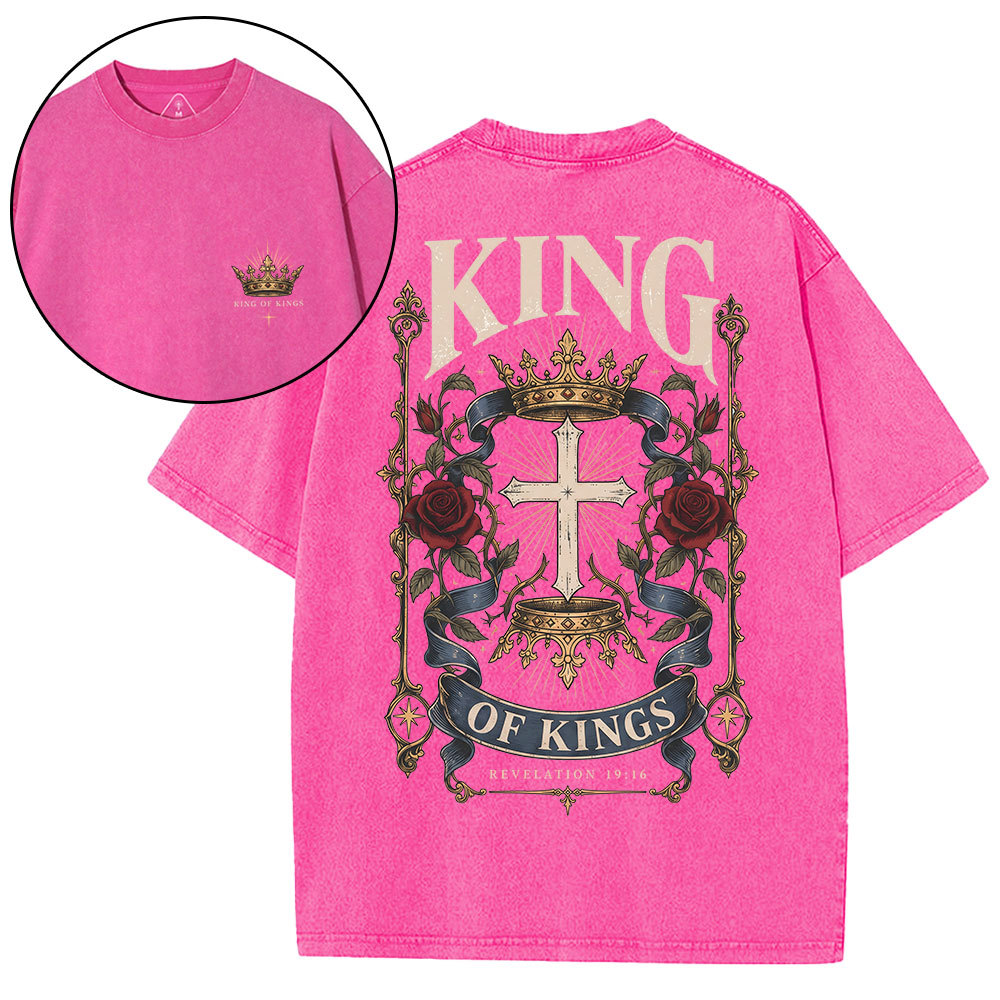 King Of Kings Christian Washed T-Shirt