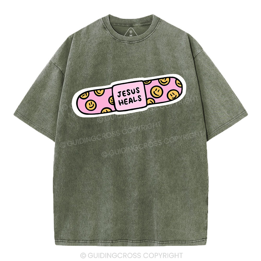 Jesus Heals Christian Washed T-Shirt