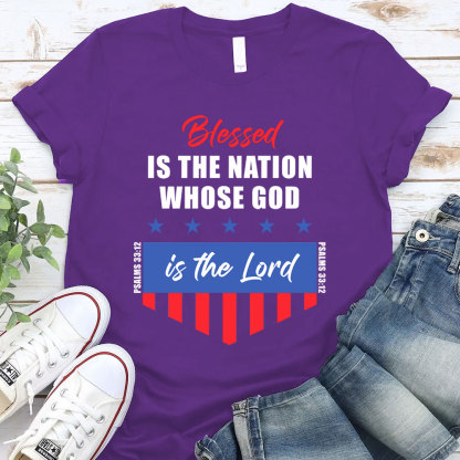 Blessed Is The Nation Whose God Christian T-Shirt