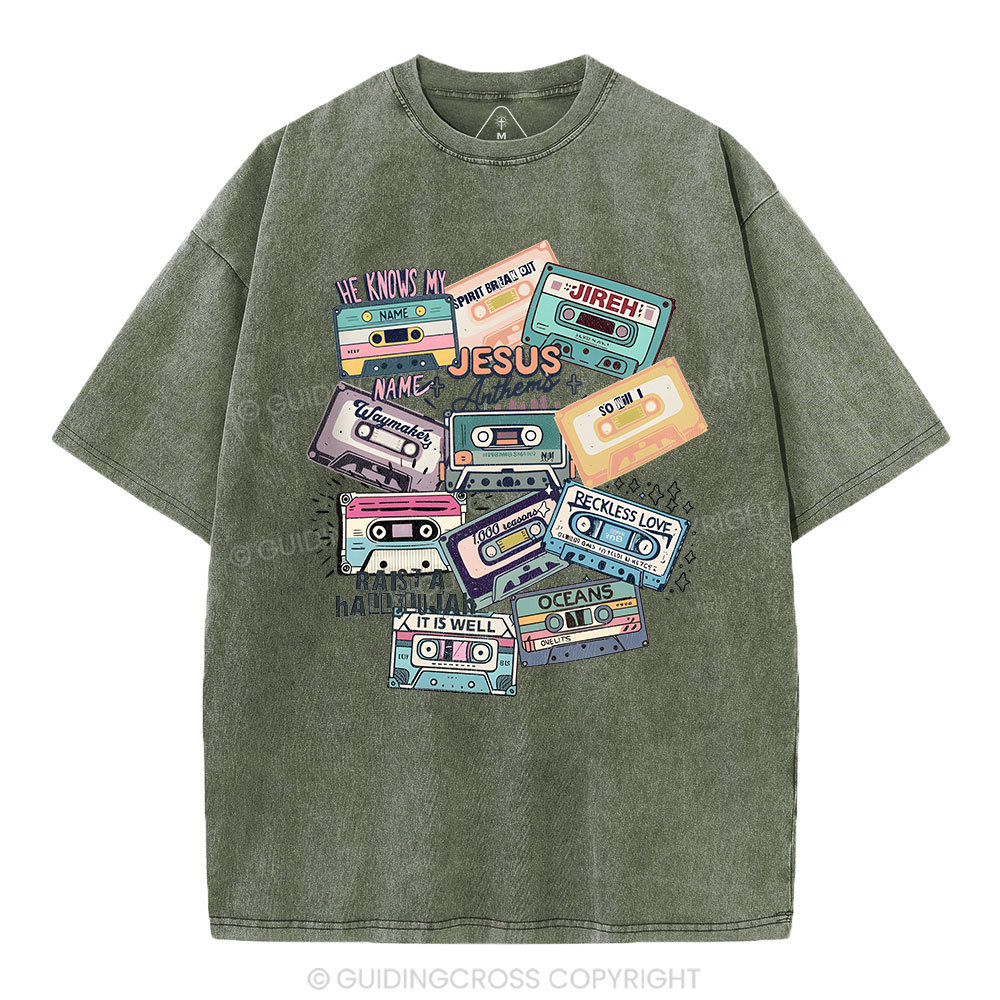Jesus Songs Christian Washed T-Shirt