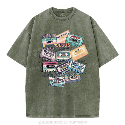 Jesus Songs Christian Washed T-Shirt