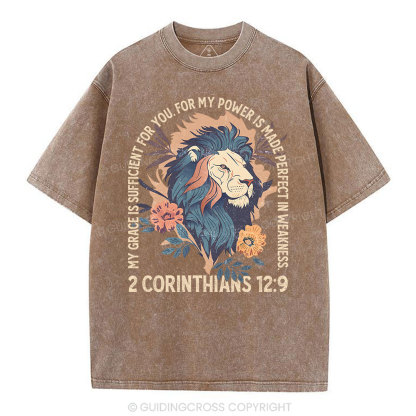 My Grace Is Sufficient For You Christian Washed T-Shirt