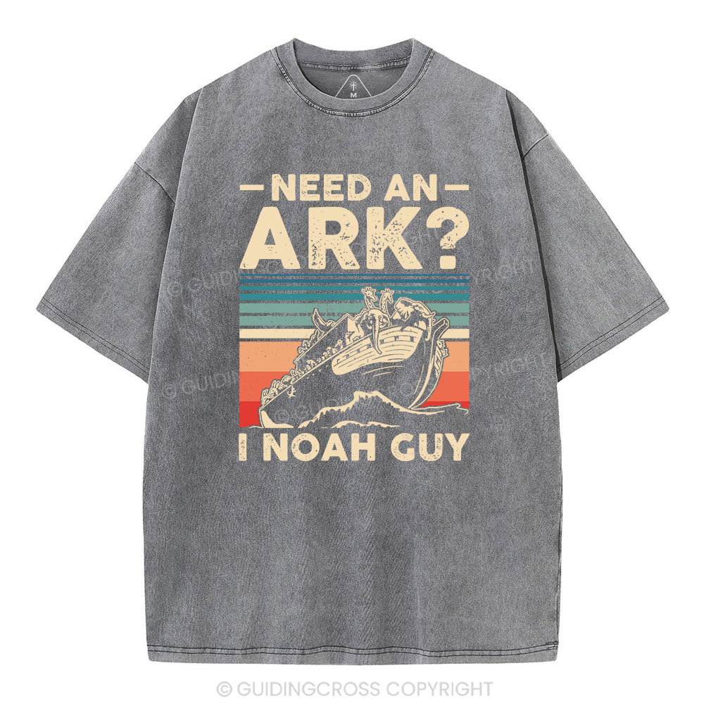 Need An Ark I Noah Guy Funny Vintage Washed Christian T-Shirt