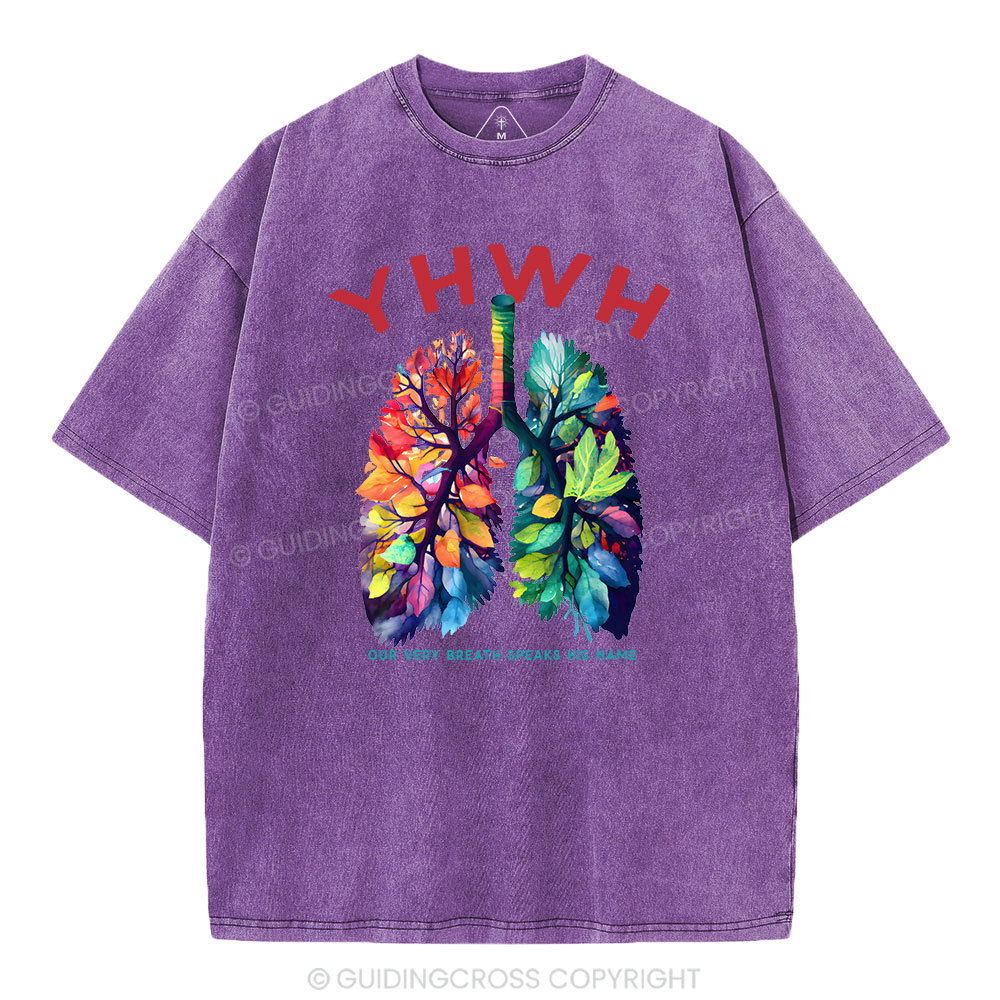 YHWH Leaf Christian Washed T-Shirt