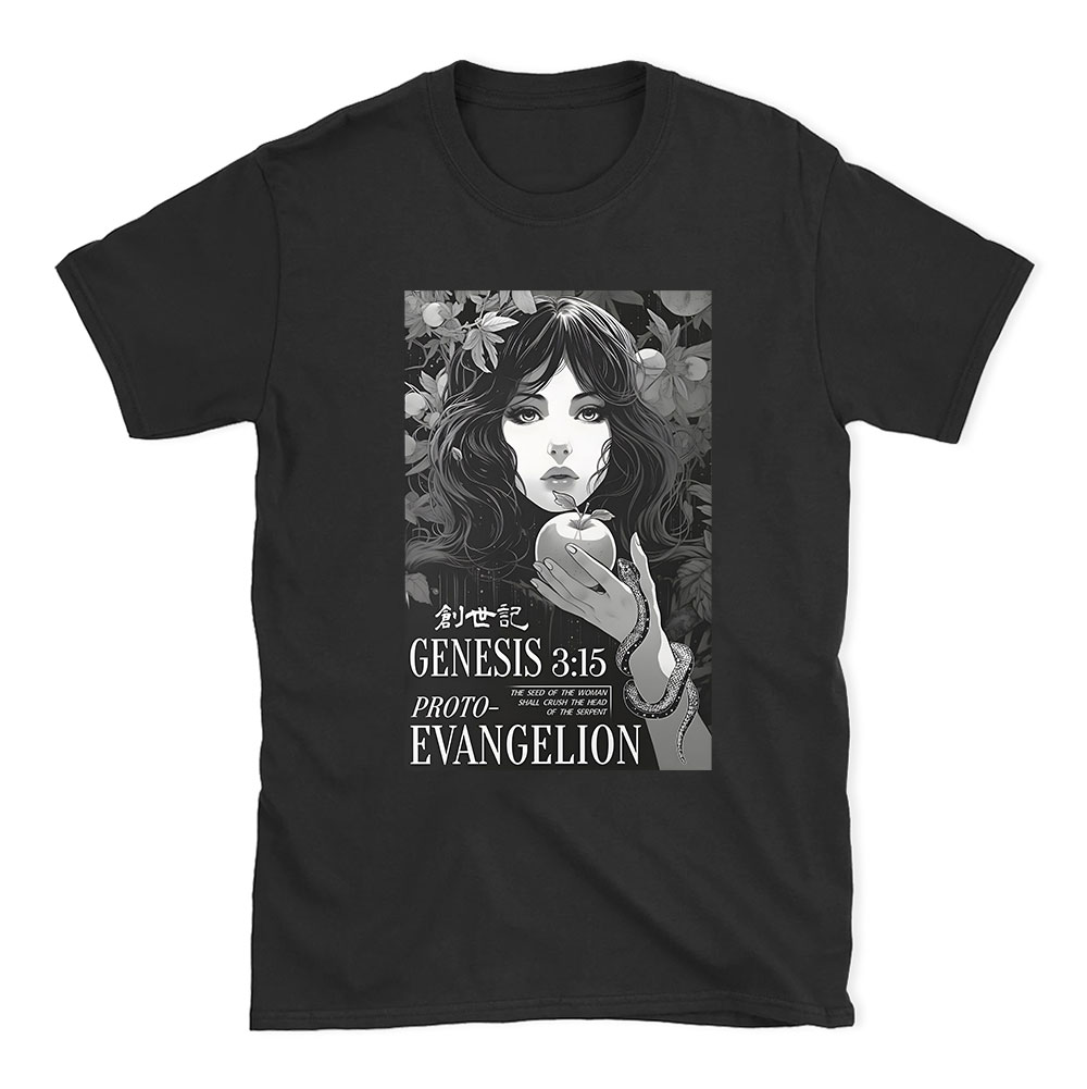 Retro Bible Print Genesis Evangelion Christian T-Shirt