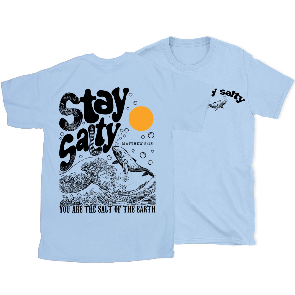 Stay Salty Ocean Waves Christian T-Shirt