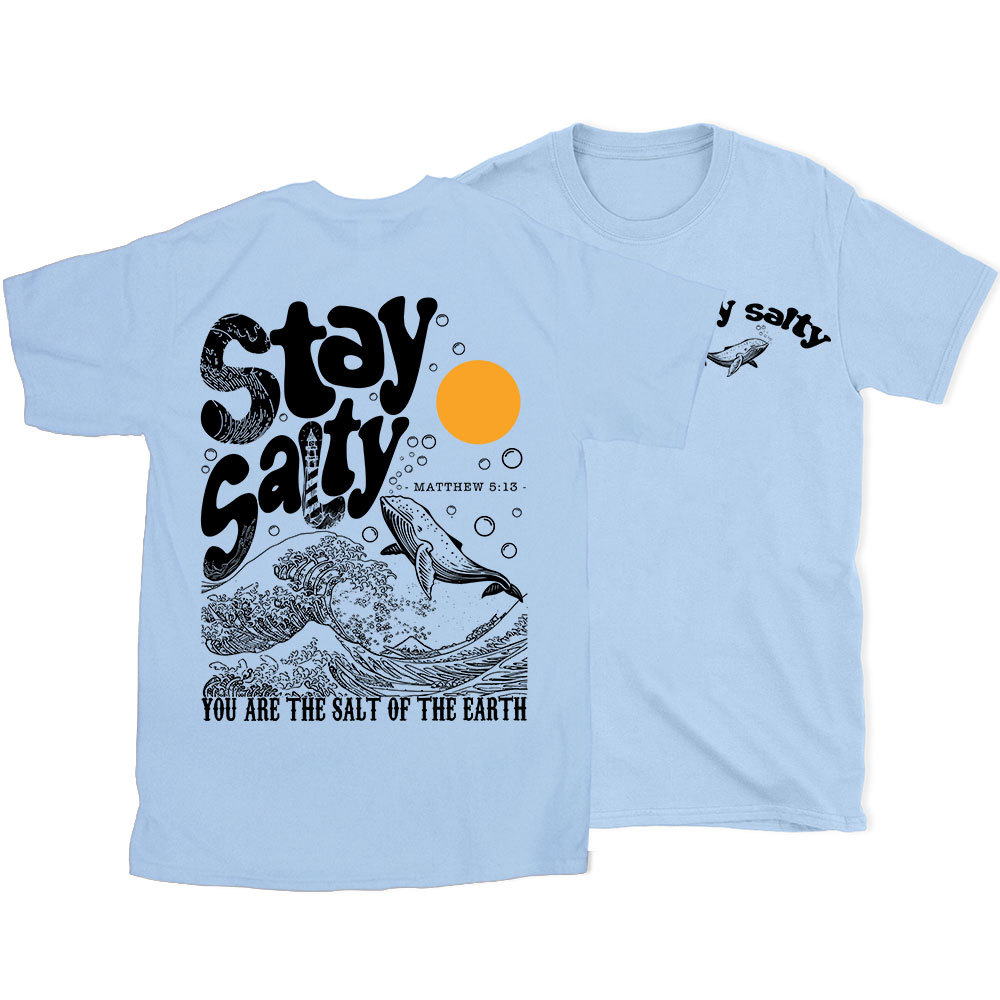 Stay Salty Ocean Waves Christian T-Shirt