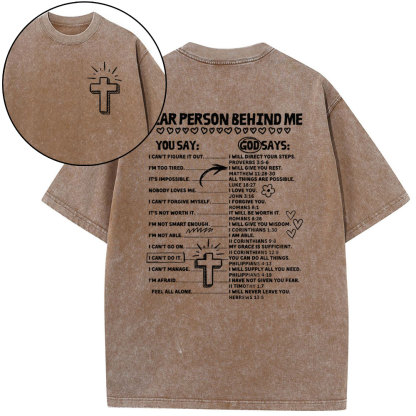 Dear Person Behind Me Christian Washed T-Shirt