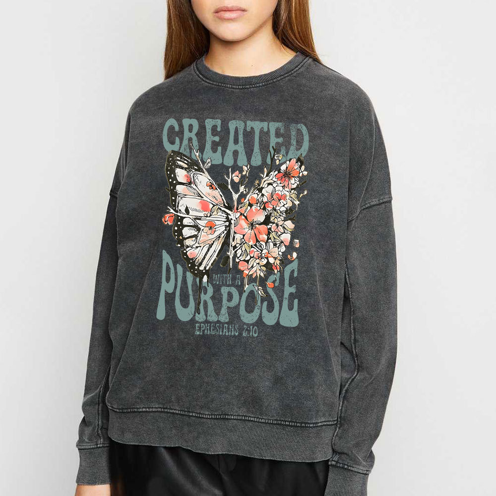 Created With A Purpose Christian Sweatshirt