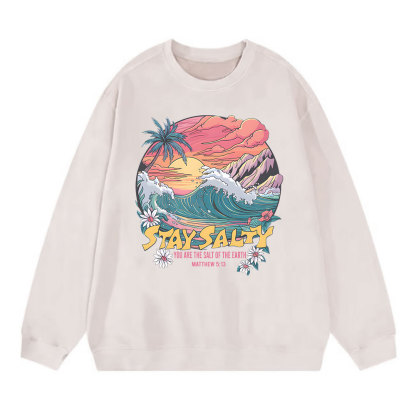 Stay Salty Christian Washed Sweatshirt