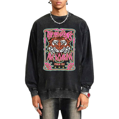 The Heavens Are Roaring Christian Washed Sweatshirt