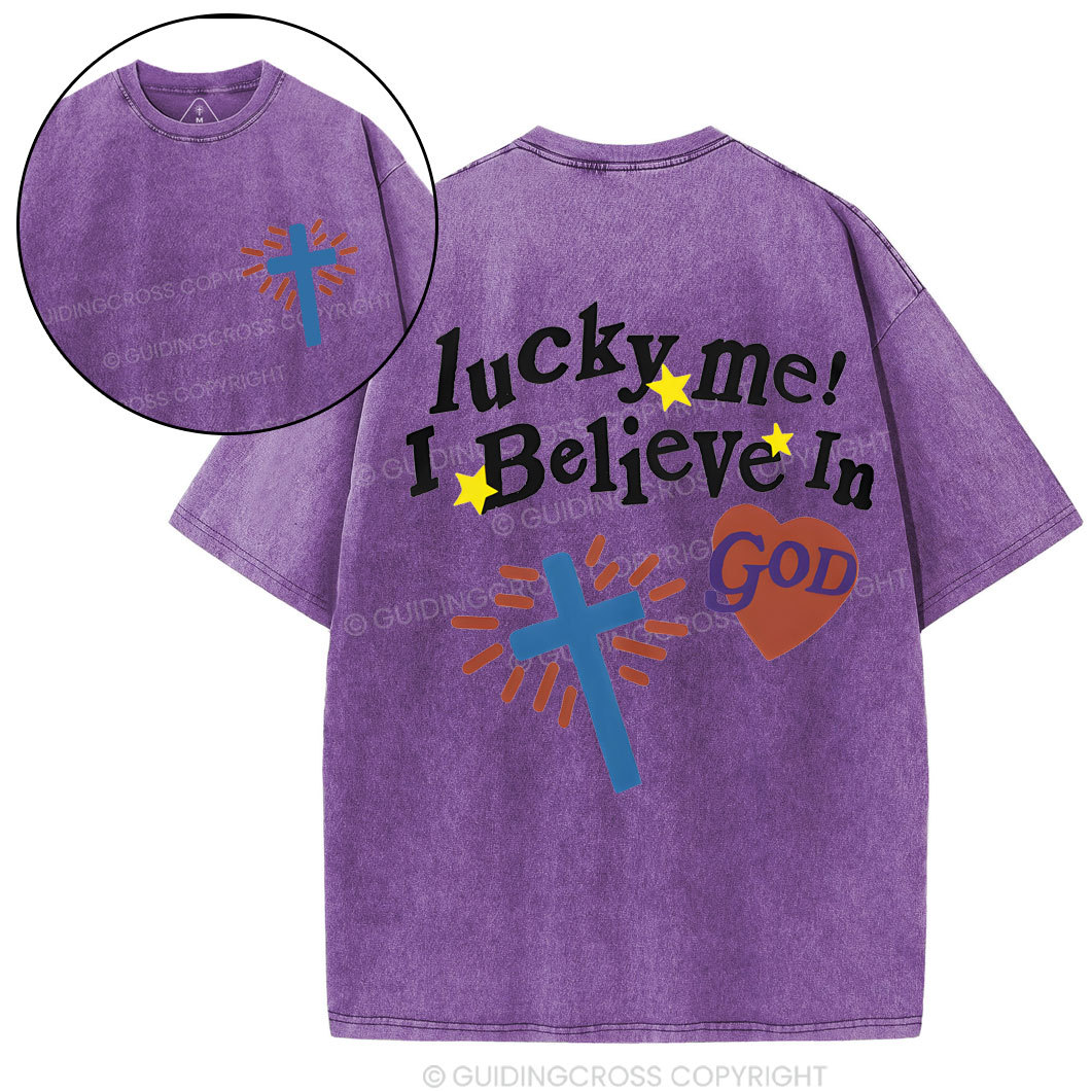 I Believe In God Chirstian Washed T-Shirt