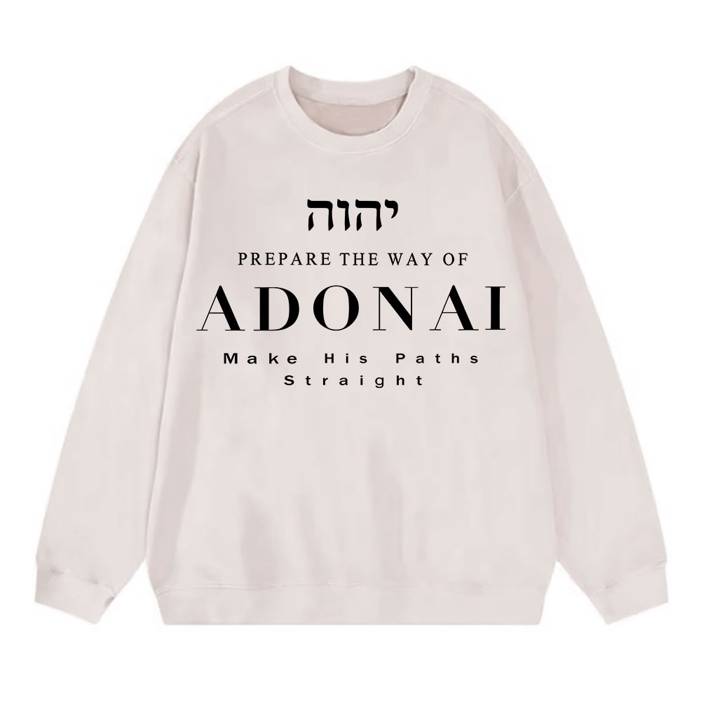 ADONAI Christian Washed Sweatshirt