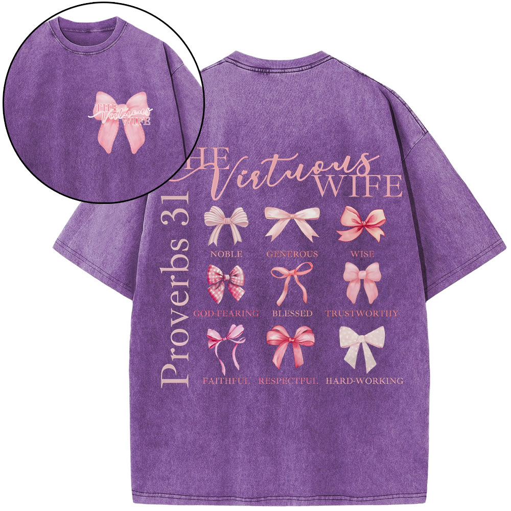 The Virtuous Wife Christian Washed T-Shirt